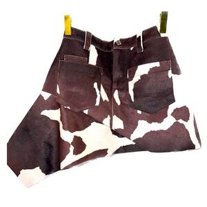 Cowprint mini skirt